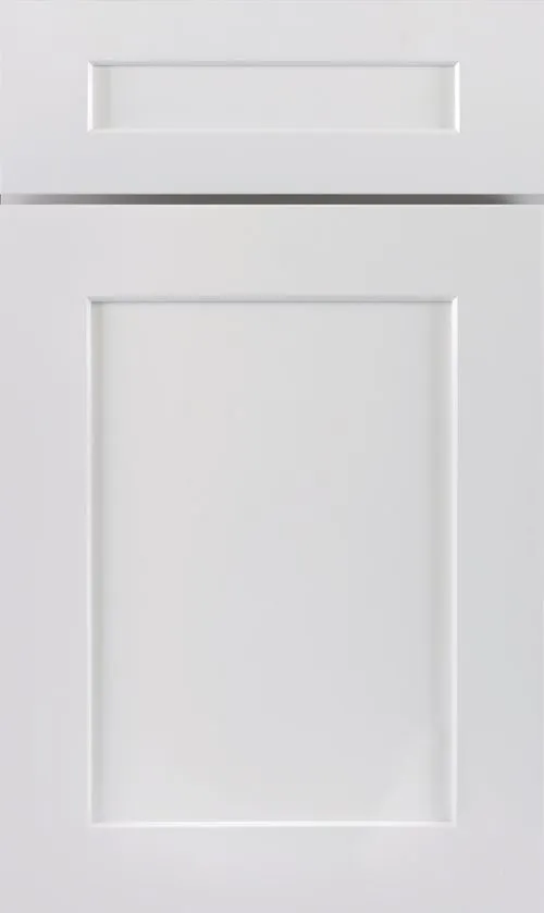 JS Series White Shaker cabinet finish