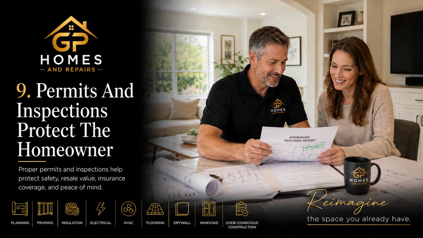 Garage conversion permits inspections and homeowner protection by GP Homes and Repairs