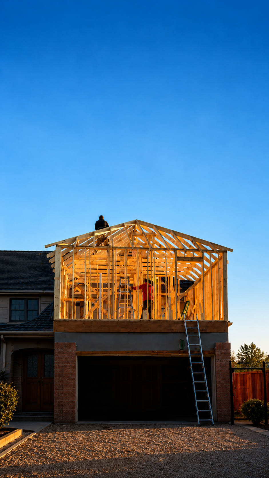General contractor home addition framing by GP Homes and Repairs
